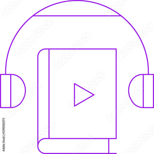 Audiobook single vector illustration icon
