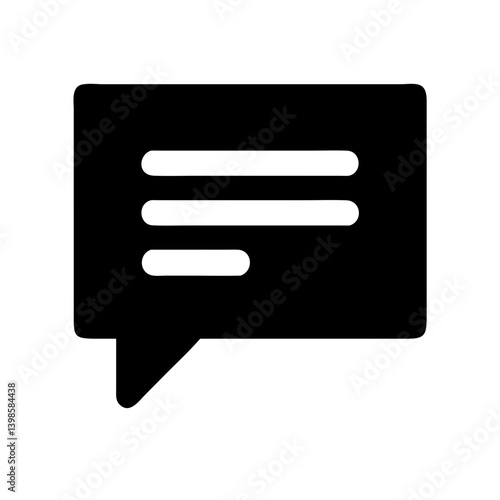 comments glyph  vector flat icon