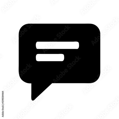 comments glyph  vector flat icon