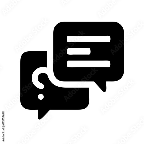 comments question  vector flat icon
