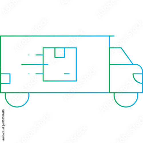 Delivery Truck single vector illustration icon