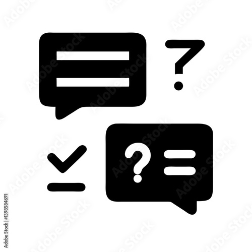 comments question check  vector flat icon