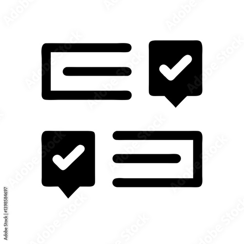 comments question check  vector flat icon