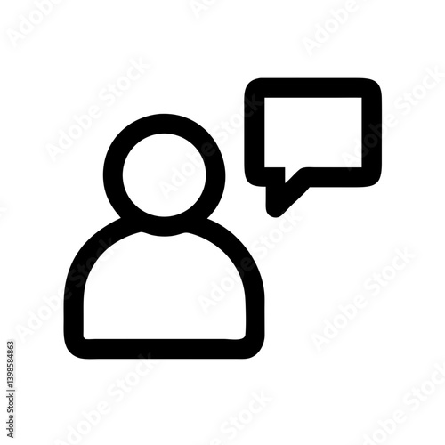 comment user  vector flat icon