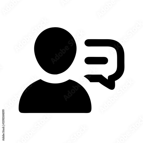 comment user  vector flat icon