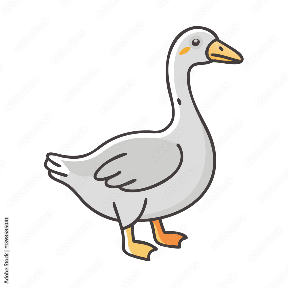 goose icon, goose vector illustration-simple illustration of goose, perfect for goose logos and icons goose icon, goose vector illustration-simple illustration of goose, perfect for goose logos and icons