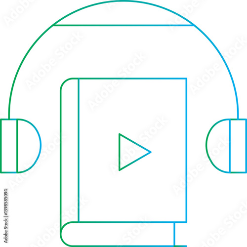 Audiobook single vector illustration icon