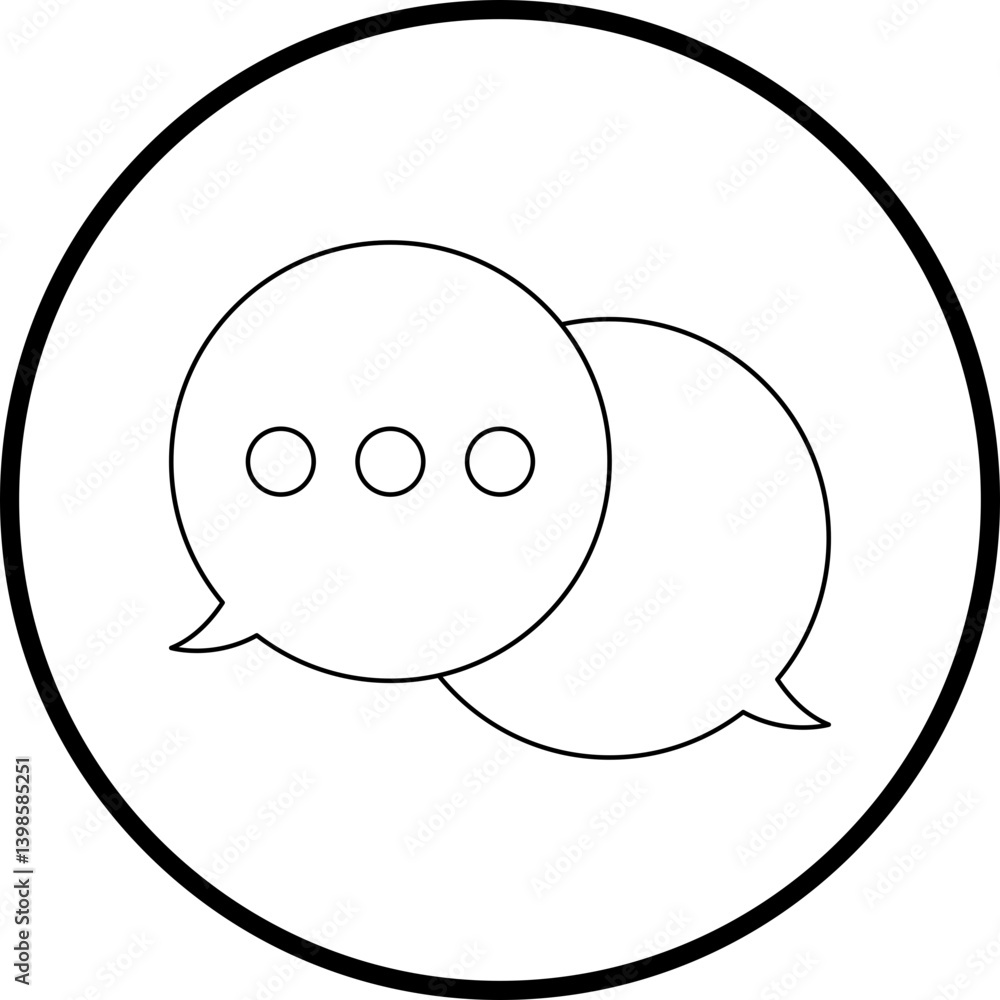 Obraz premium Chat single vector illustration icon