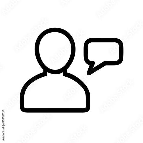 comment user  vector flat icon