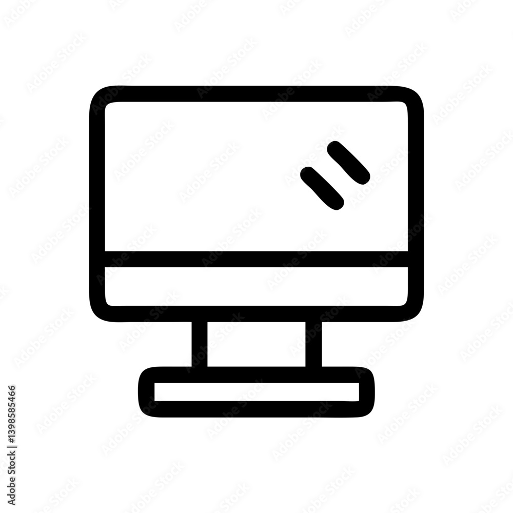 computer vector flat icon computer vector flat icon