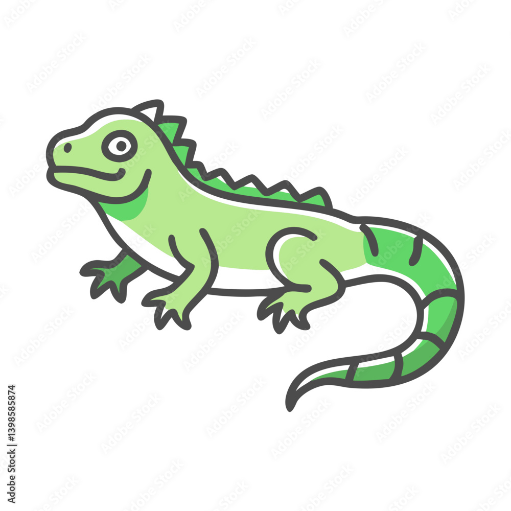 Fototapeta premium iguana icon, iguana vector illustration-simple illustration of iguana, perfect for iguana logos and icons