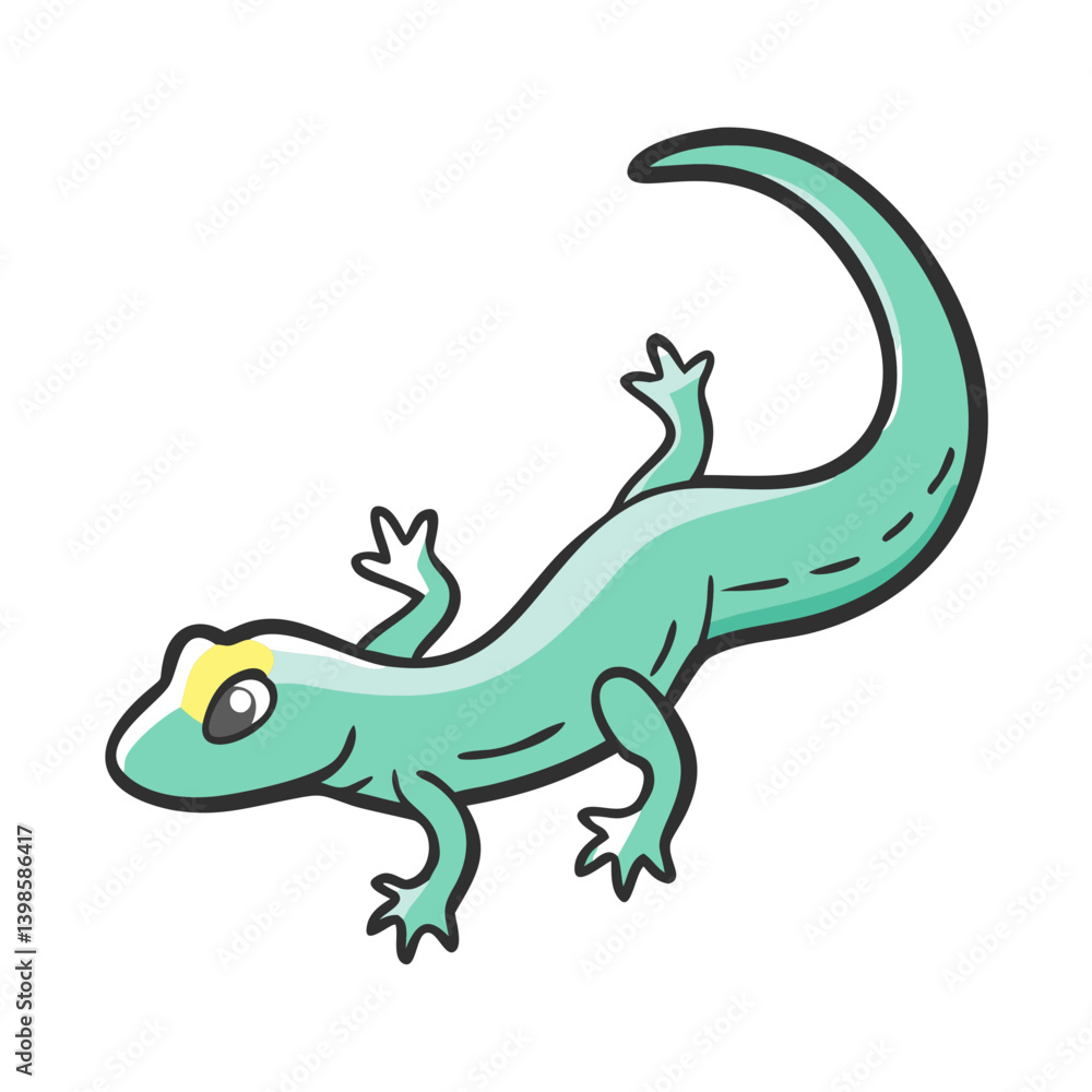 Obraz premium lizard icon, lizard vector illustration-simple illustration of lizard, perfect for lizard logos and icons