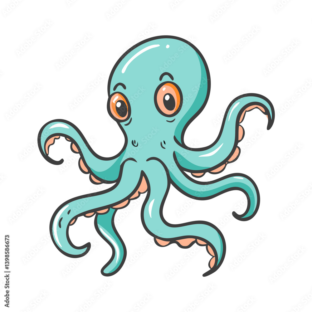 octopus icon, octopus vector illustration-simple illustration of octopus, perfect for octopus logos and icons