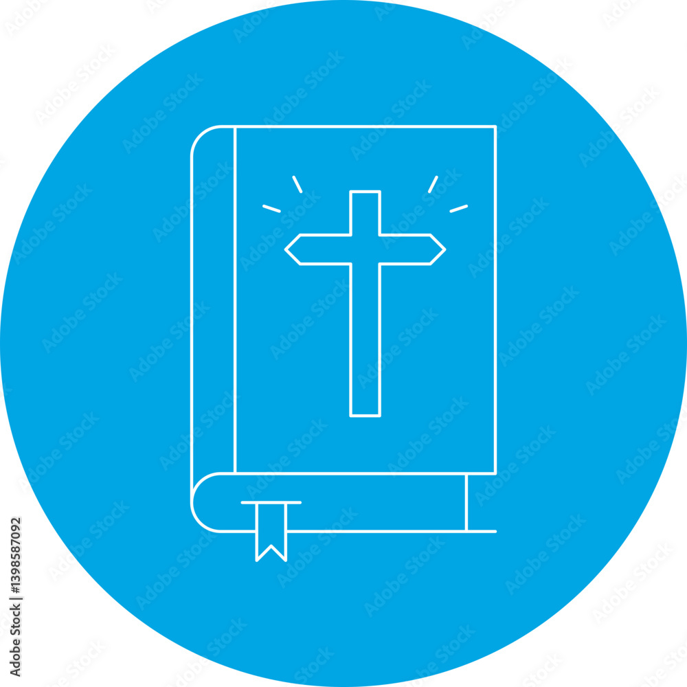Obraz premium Bible single vector illustration icon