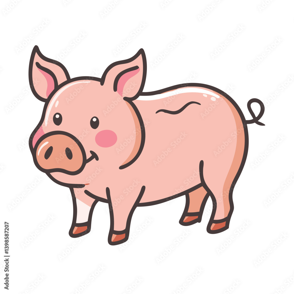 pig icon, pig vector illustration-simple illustration of pig, perfect for pig logos and icons pig icon, pig vector illustration-simple illustration of pig, perfect for pig logos and icons