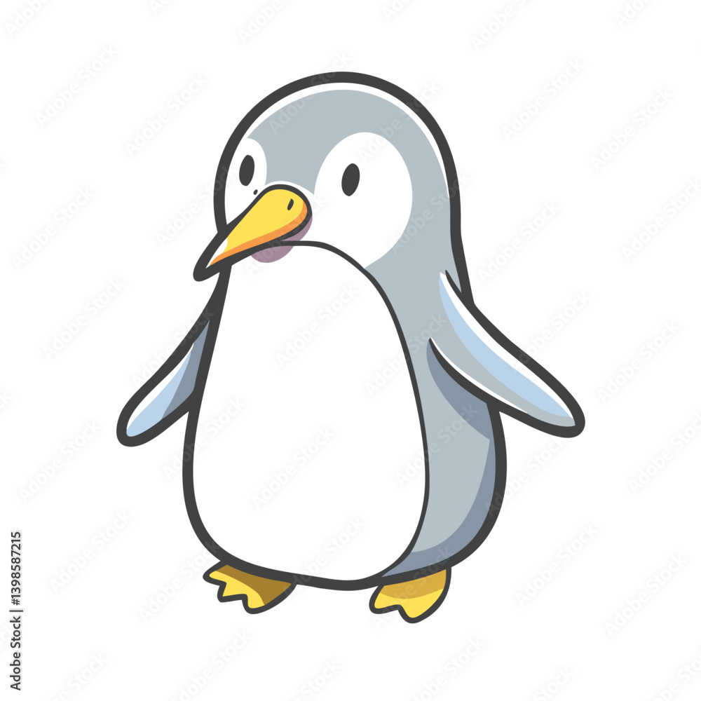 Obraz premium penguin icon, penguin vector illustration-simple illustration of penguin, perfect for penguin logos and icons