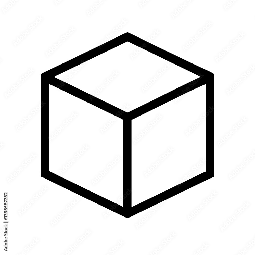 cube  vector flat icon