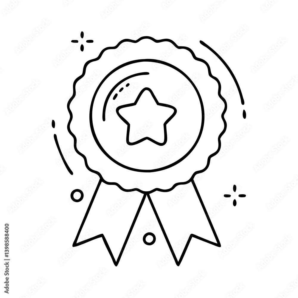 Award Winning Star Medallion Achievement Recognition Badge Award Winning Star Medallion Achievement Recognition Badge