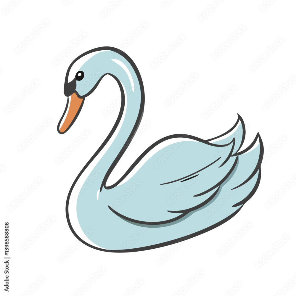 swan icon, swan vector illustration-simple illustration of swan, perfect for swan logos and icons swan icon, swan vector illustration-simple illustration of swan, perfect for swan logos and icons