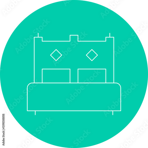 Accomodation single vector illustration icon