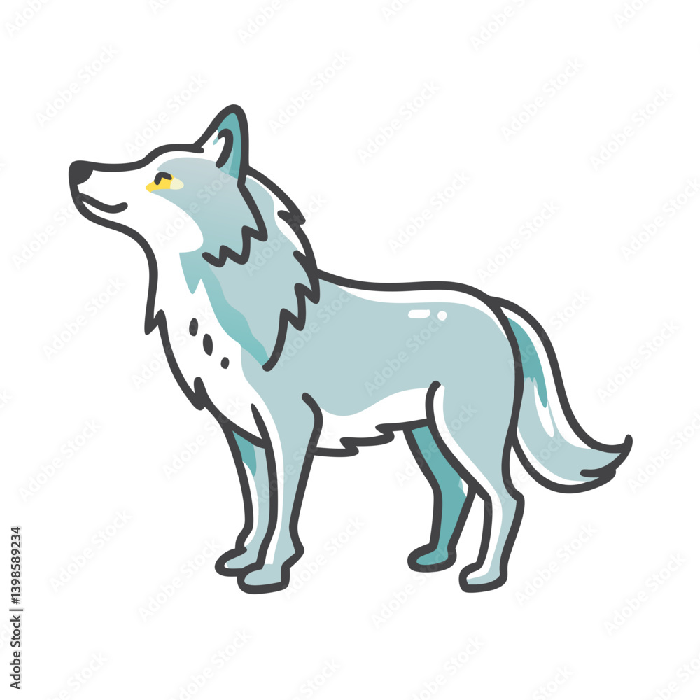 Fototapeta premium wolf icon, wolf vector illustration-simple illustration of wolf, perfect for wolf logos and icons