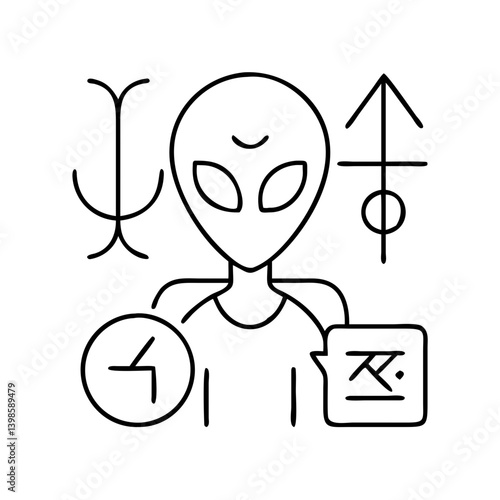 Alien Encounter Mysterious Symbols and Communication Enigma