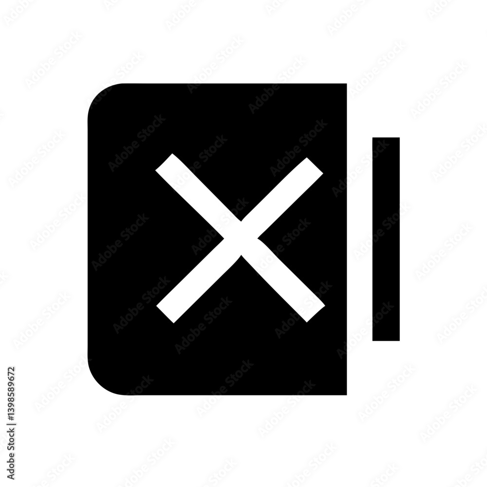 Obraz premium delete glyph vector flat icon