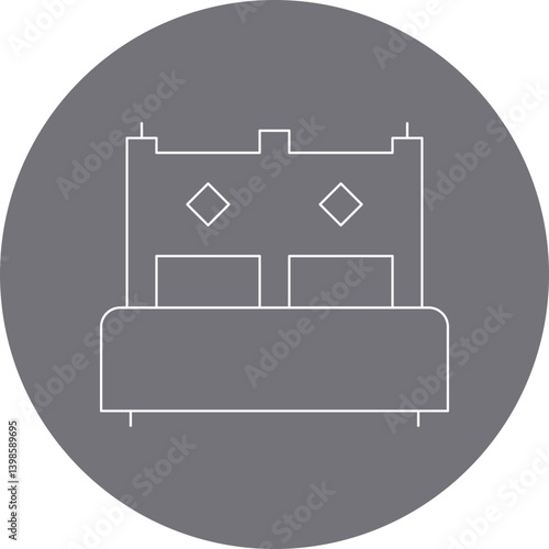 Accomodation single vector illustration icon