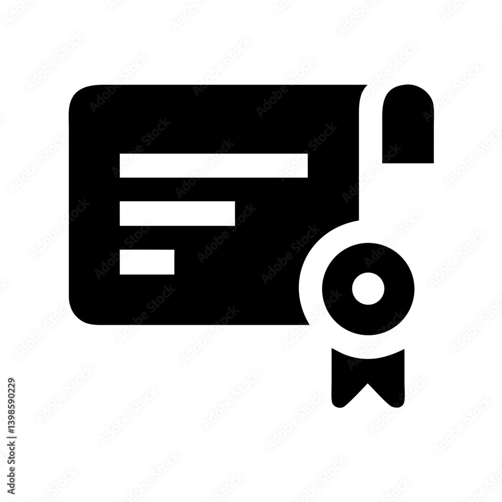 diploma glyph vector flat icon diploma glyph vector flat icon