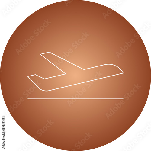 Flight single vector illustration icon
