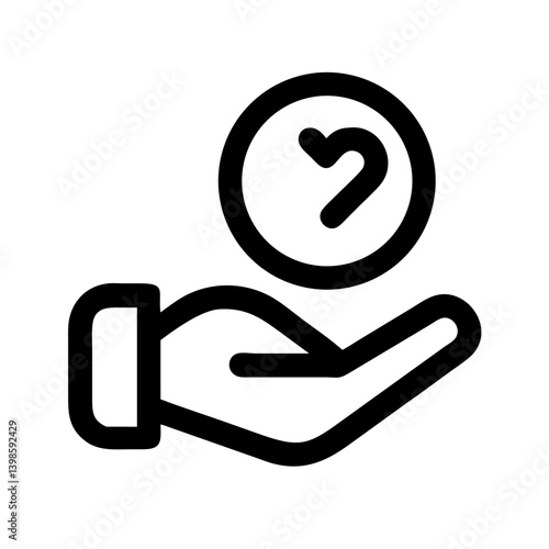 donate glyph  vector flat icon