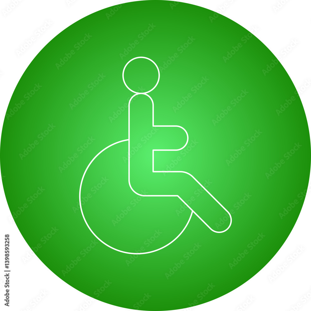 Disabled single vector illustration icon Disabled single vector illustration icon