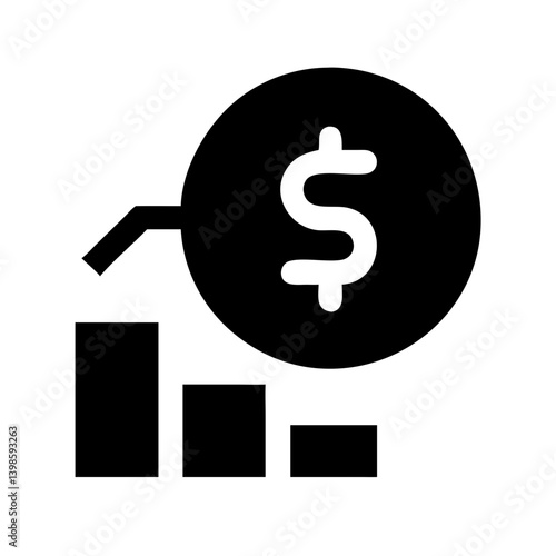 earnings glyph  vector flat icon