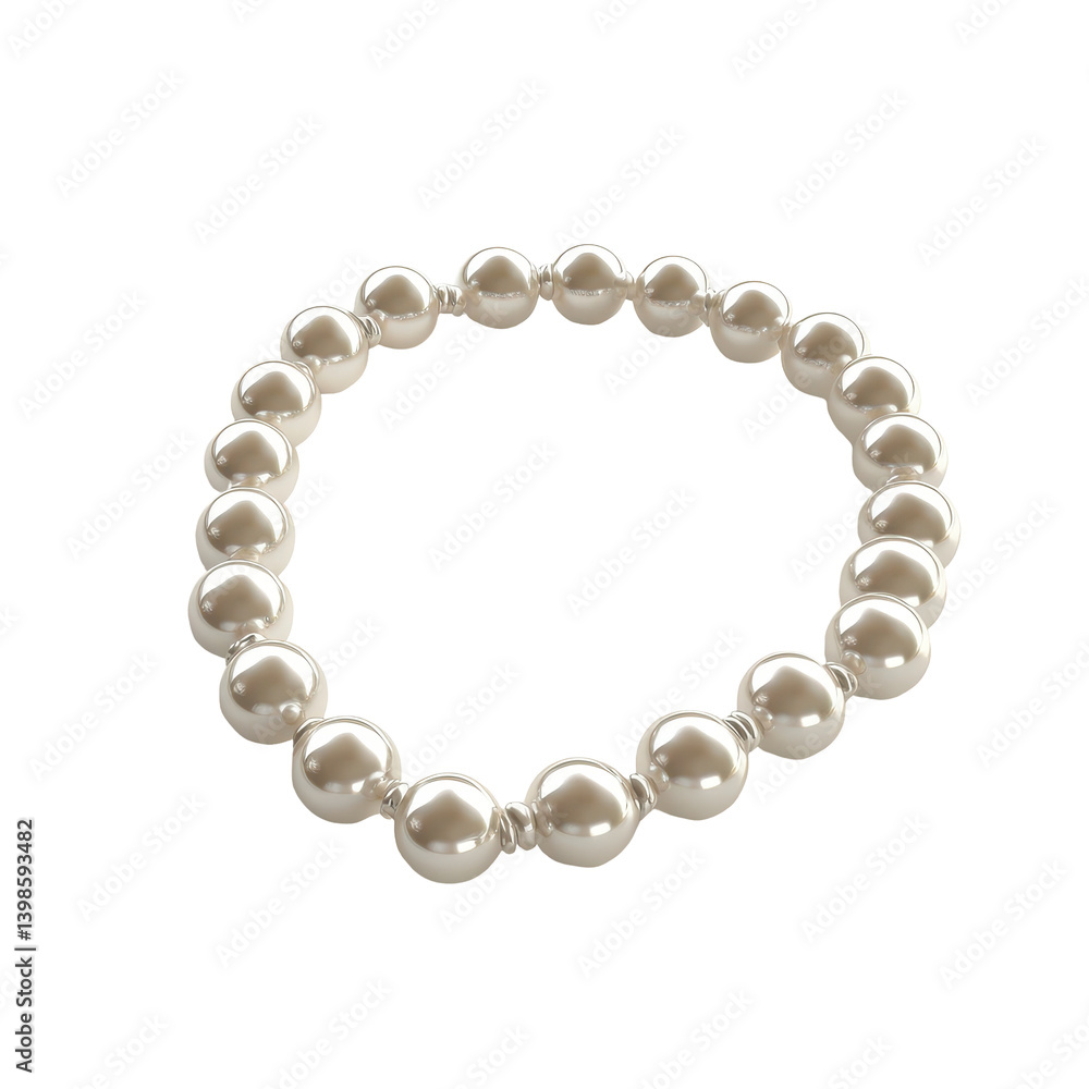 String of Pearls isolated on white background String of Pearls isolated on white background