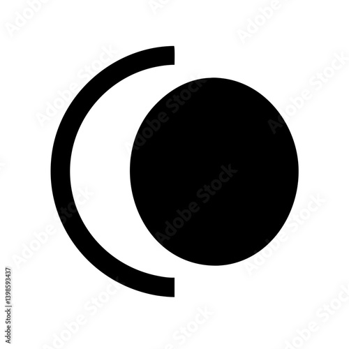 eclipse alt glyph  vector flat icon
