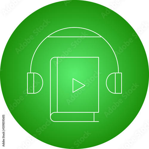 Audiobook single vector illustration icon