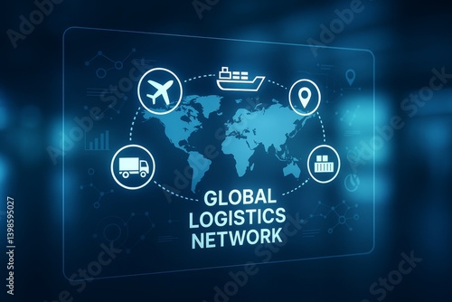 Global Logistics Network Showcasing Transportation Methods and Connections Ac...