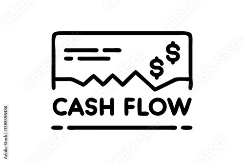 cash flow with dollar symbols, finance charts, and financial transaction arrows
