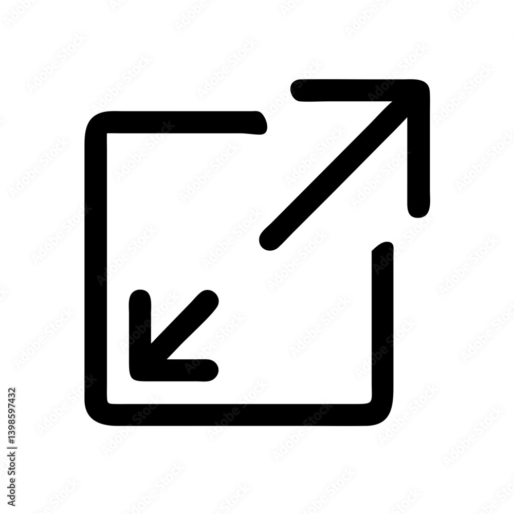 expand glyph vector flat icon expand glyph vector flat icon