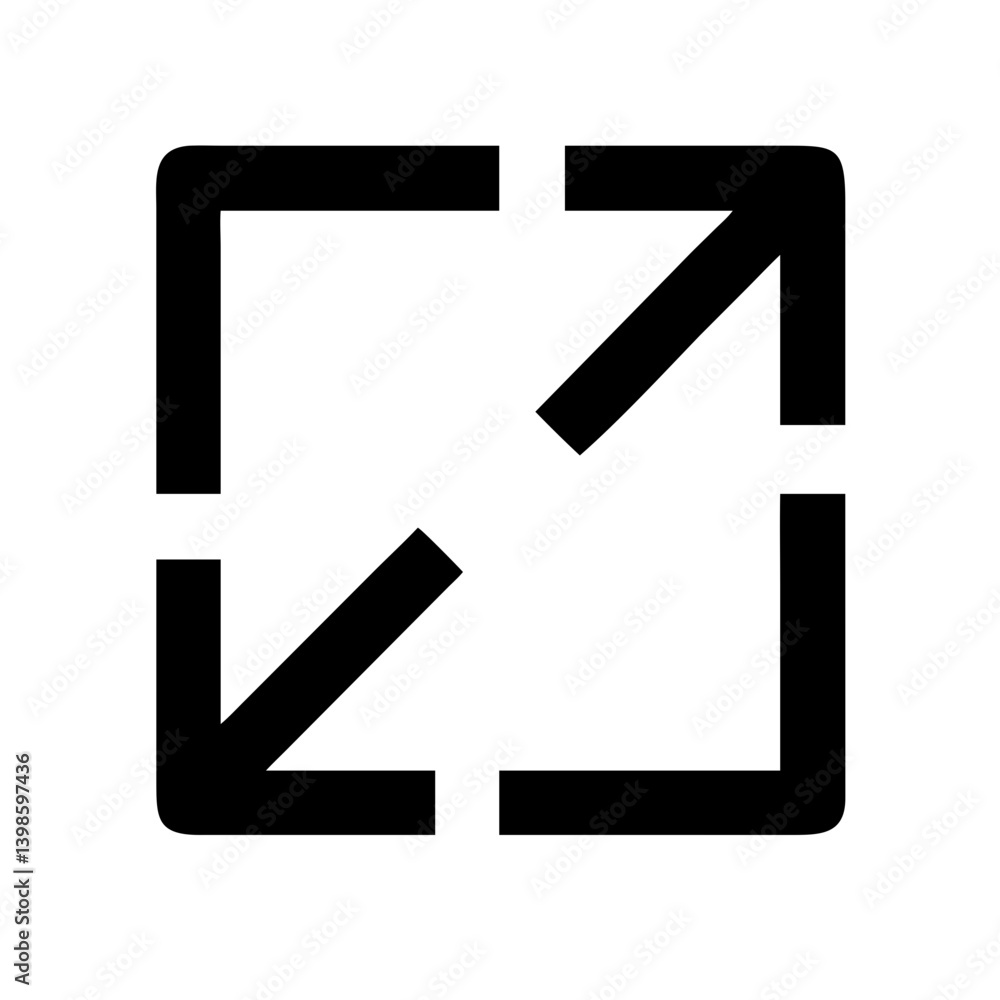 expand glyph vector flat icon expand glyph vector flat icon