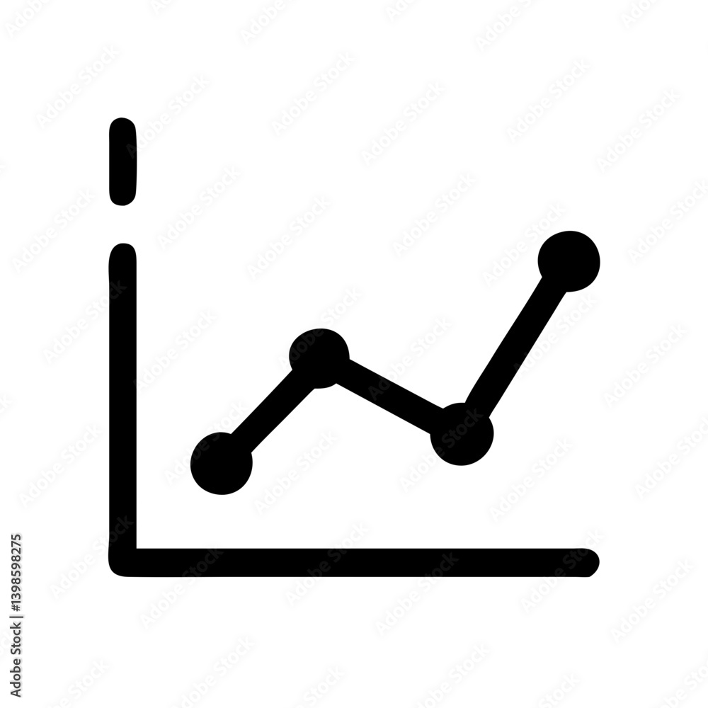 file chart line glyph  vector flat icon