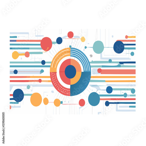 Seamless Abstract Geometric Pattern with Bold Colors
