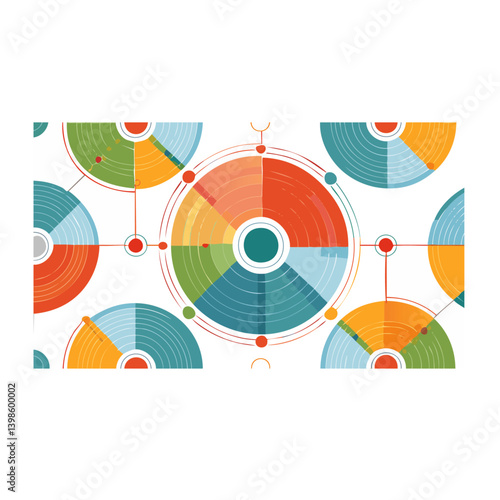 Seamless Abstract Geometric Pattern with Bold Colors 2