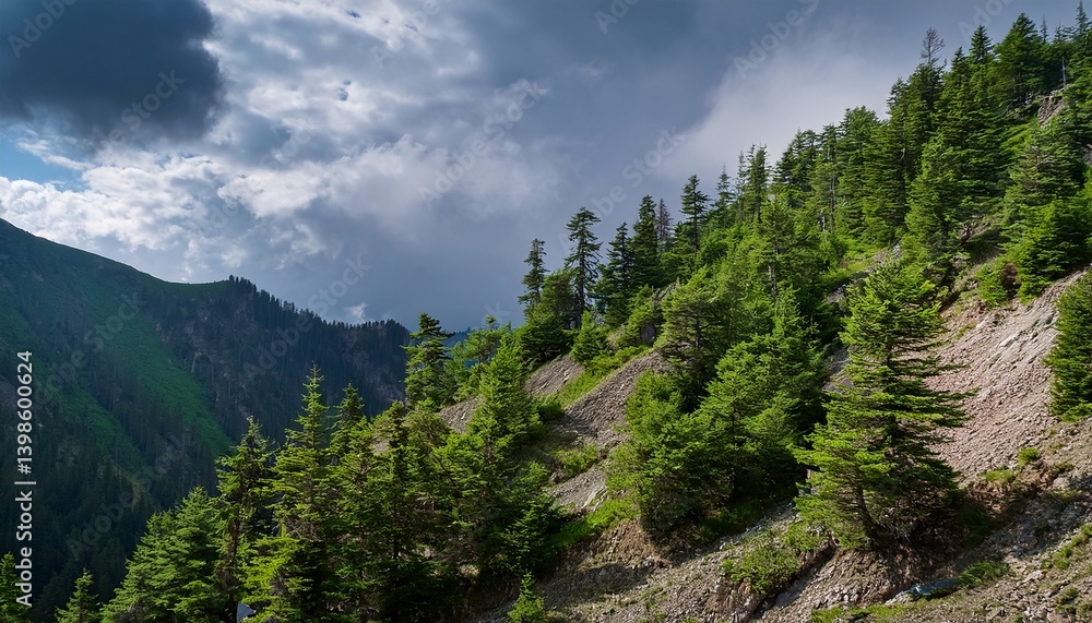 Obraz premium mountain landscape with clouds