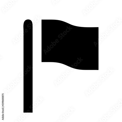 flag alt glyph  vector flat icon