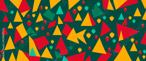 festive geometric pattern w...