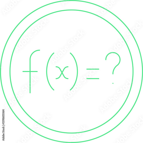 Solve Function single vector illustration icon