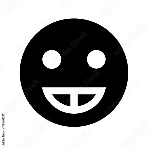 grin alt glyph  vector flat icon