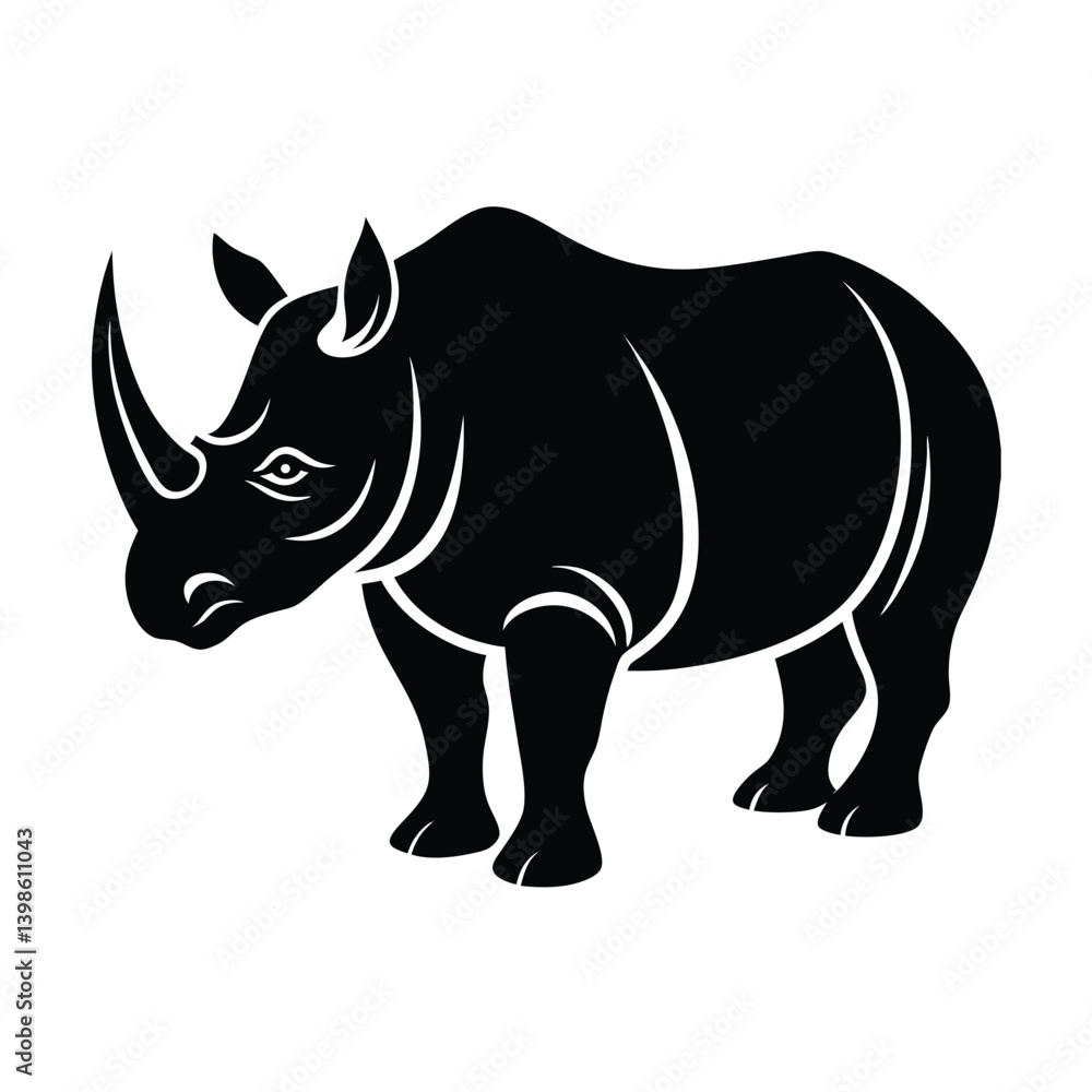 Fototapeta premium rhino isolated on white