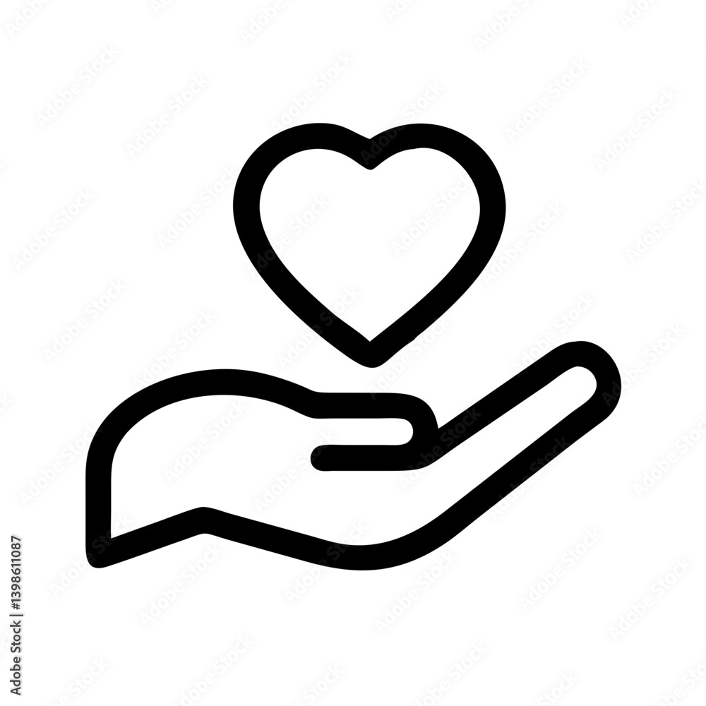 hand holding heart vector flat icon hand holding heart vector flat icon